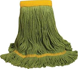 O'Dell - 1400 Series Medium Recycled PET Mop Head, 5" Headband - Green