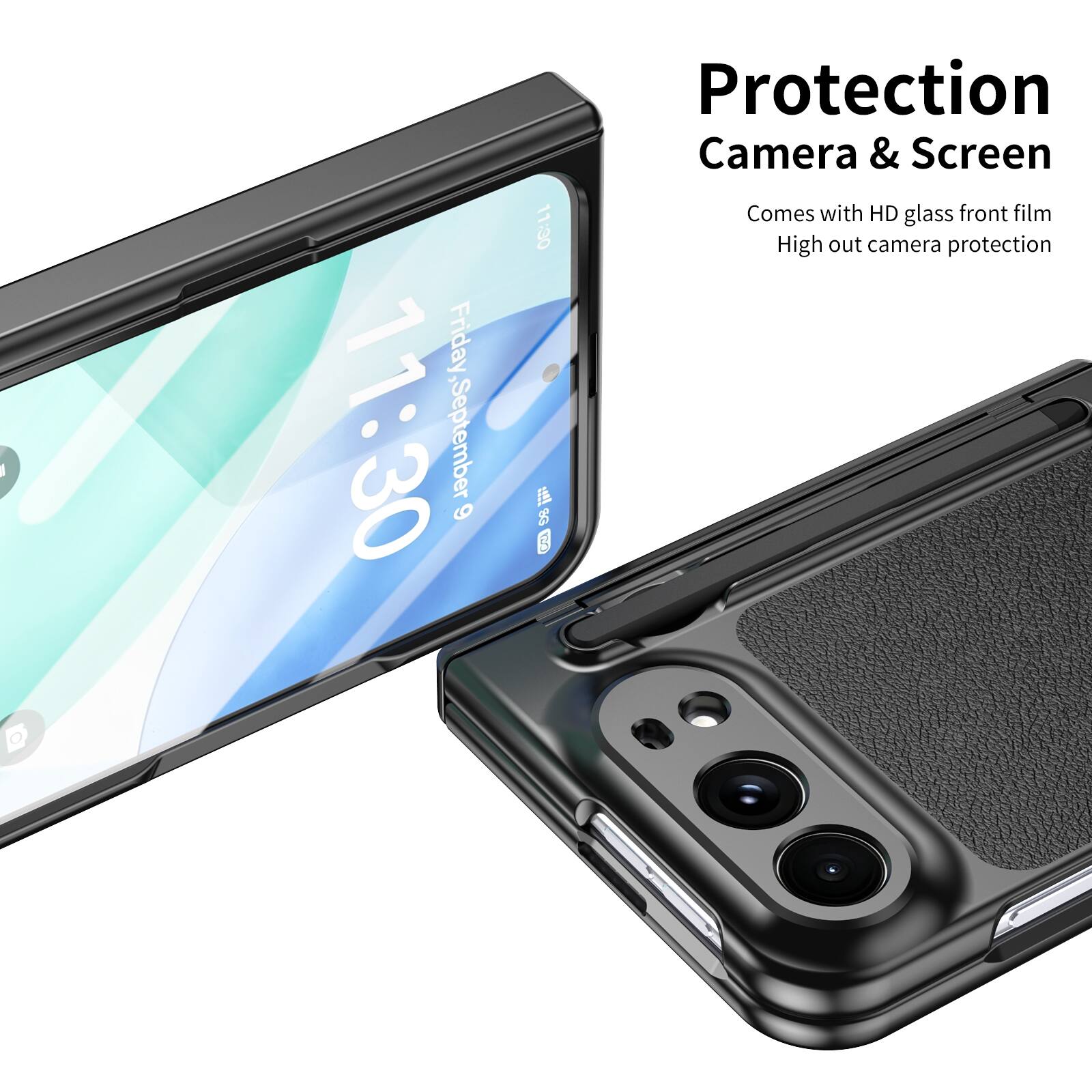 11:30  
Friday, September 6  
Protection Camera & Screen  
Comes with HD glass front film  
High out camera protection