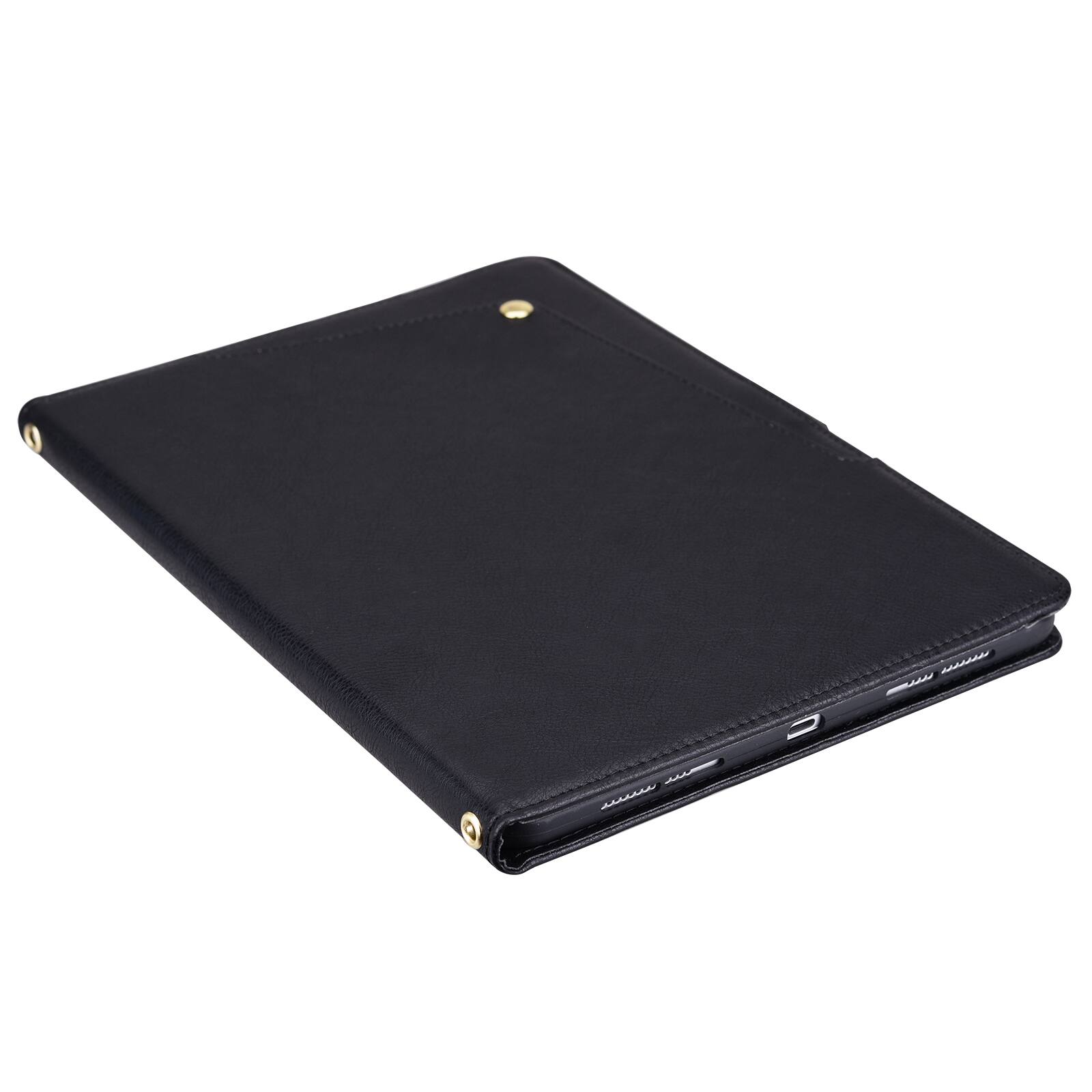 Alt View 8. Dteck - Case For Apple iPad mini (A17 Pro) 2024/iPad mini 6th Business Premiun Leather Folio Adjustable Stand Card Slots Cover - Black.
