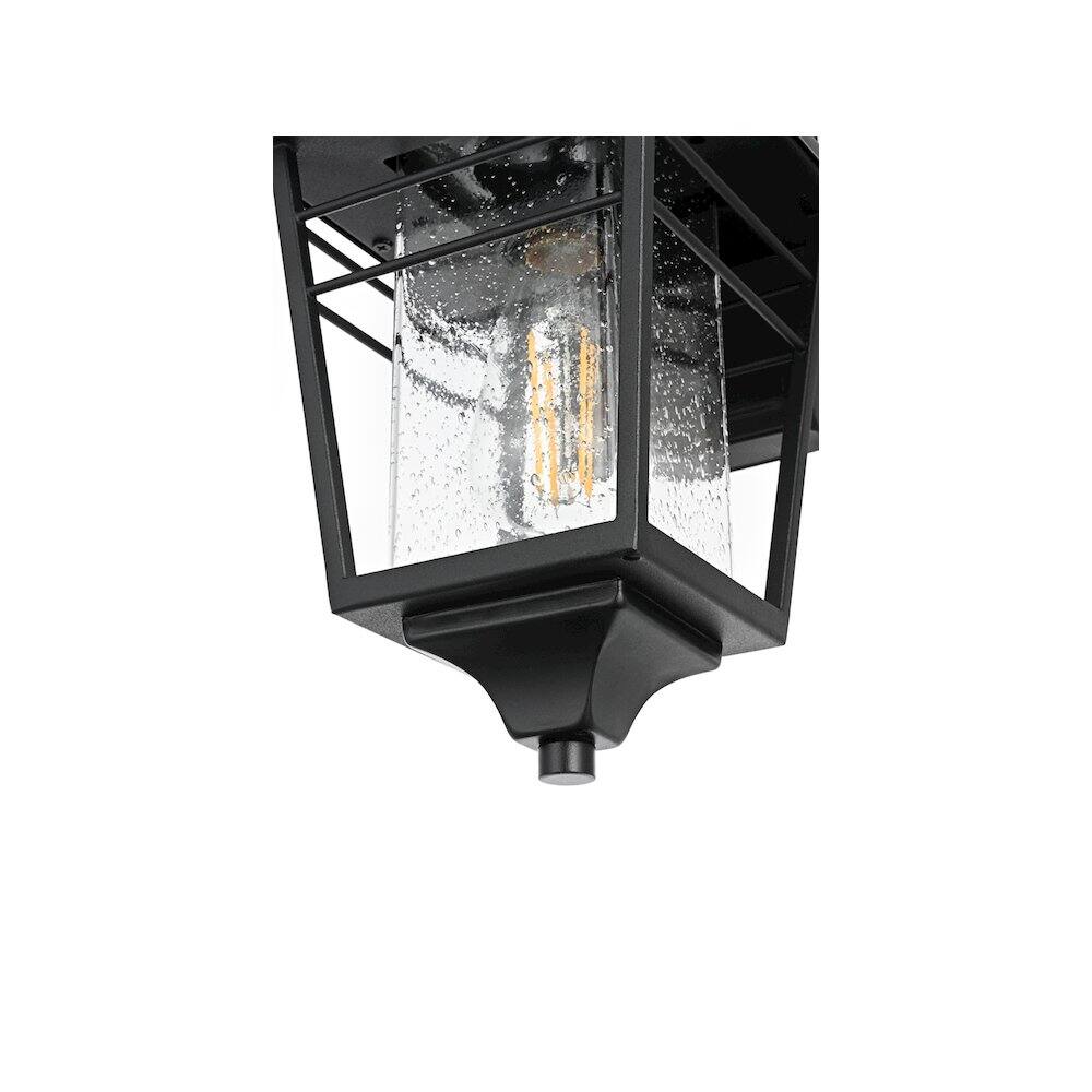 Alt View 2. Elegant Lighting - Croskey 7 inch Outdoor Pendant in Black - Black.
