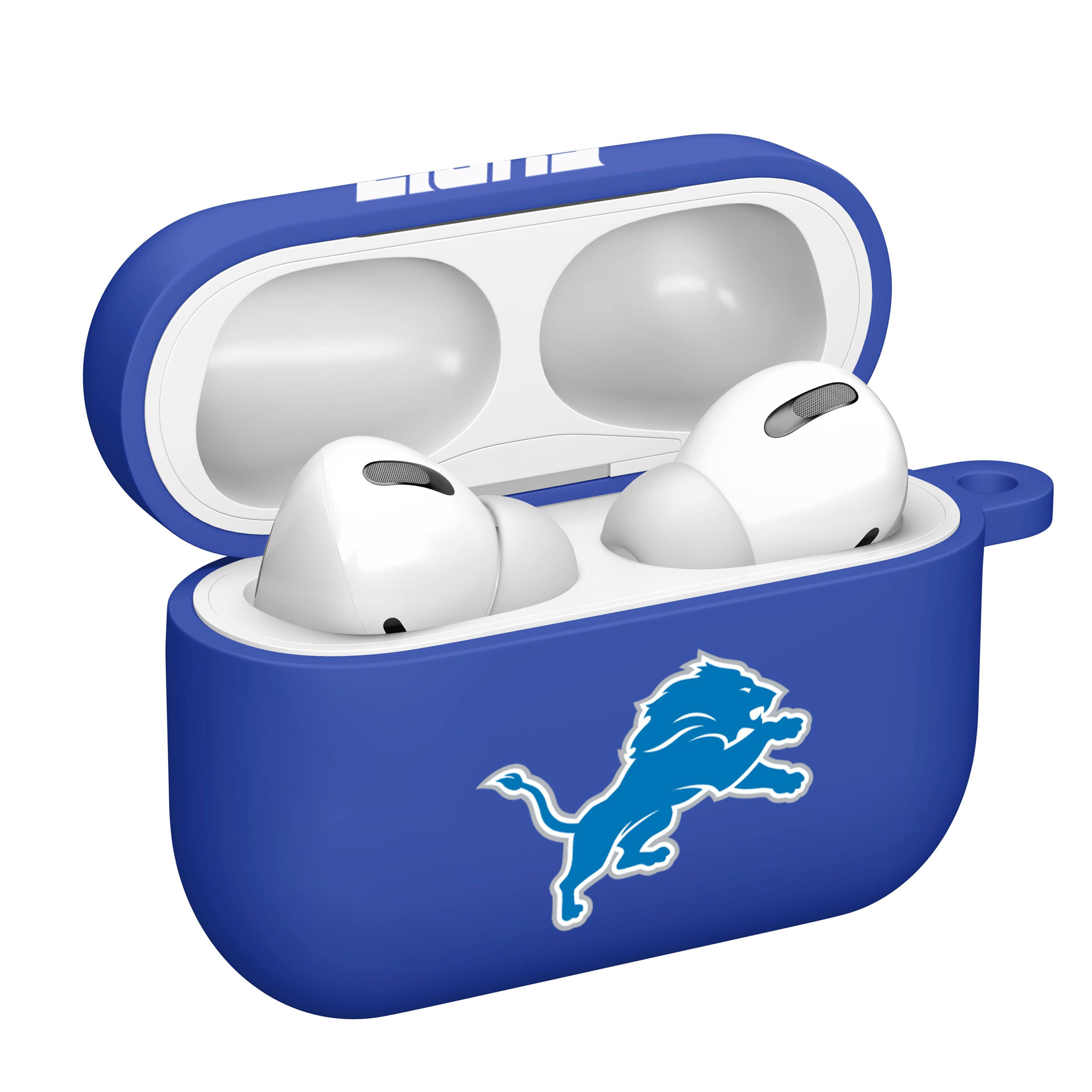 Alt View 1. Artinian - Detroit Lions AirPods Pro Silicone Case Cover - Blue.