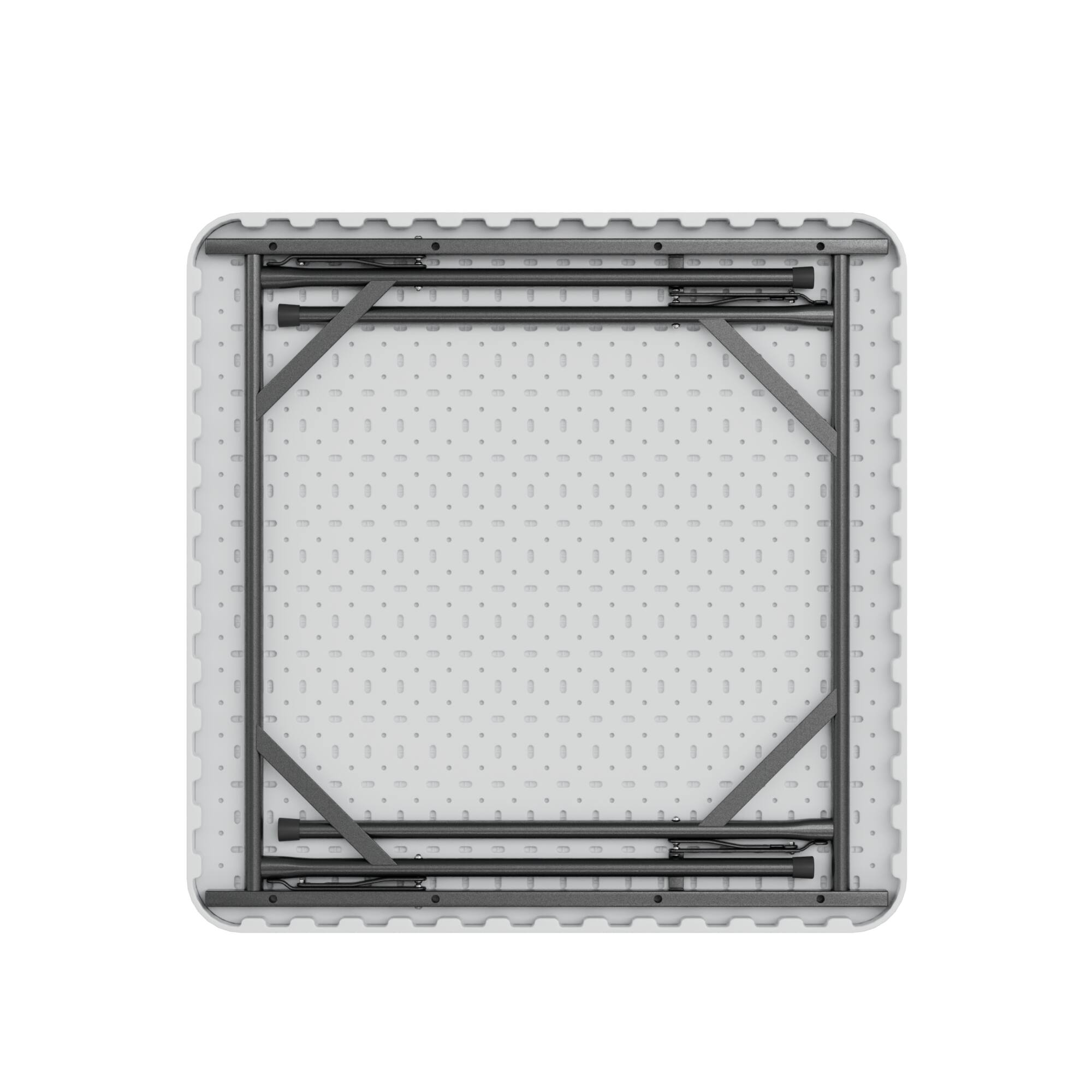 Alt View 3. Vecelo - Folding Card Table and Chairs Set for 4 – Portable HDPE Folding Table with Metal Frame for Indoor & Outdoor Use - White.