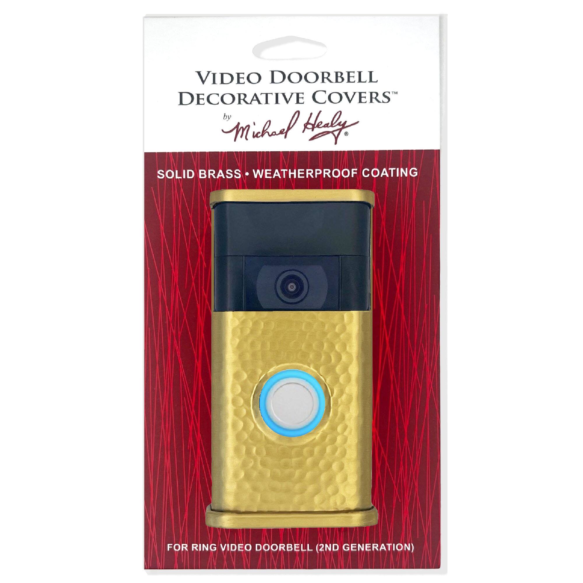 VIDEO DOORBELL DECORATIVE COVERS  
by Michael Healy  

SOLID BRASS • WEATHERPROOF COATING  

FOR RING VIDEO DOORBELL (2ND GENERATION)