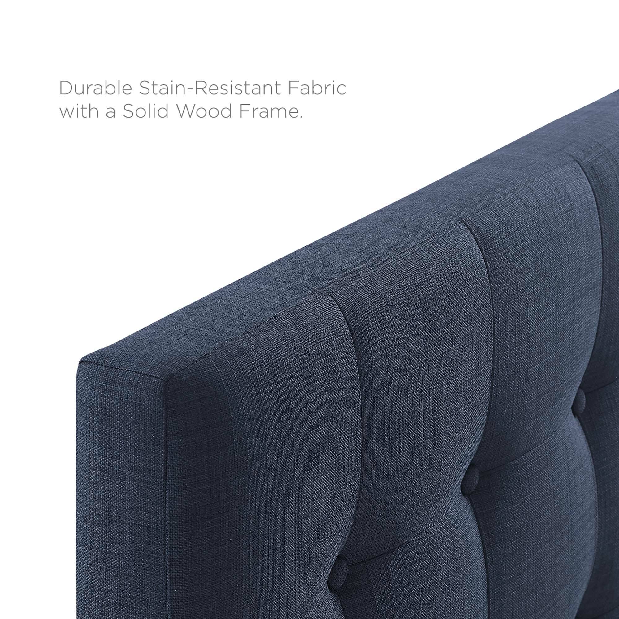 Durable Stain-Resistant Fabric with a Solid Wood Frame.