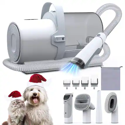 Front. Vulpecula Spade - Dog Grooming Vacuum, Pet Grooming Kit with Dog Clippers, 2.5L Dust Cup 11000Pa Dogs Vacuum for Shedding Grooming, 5.