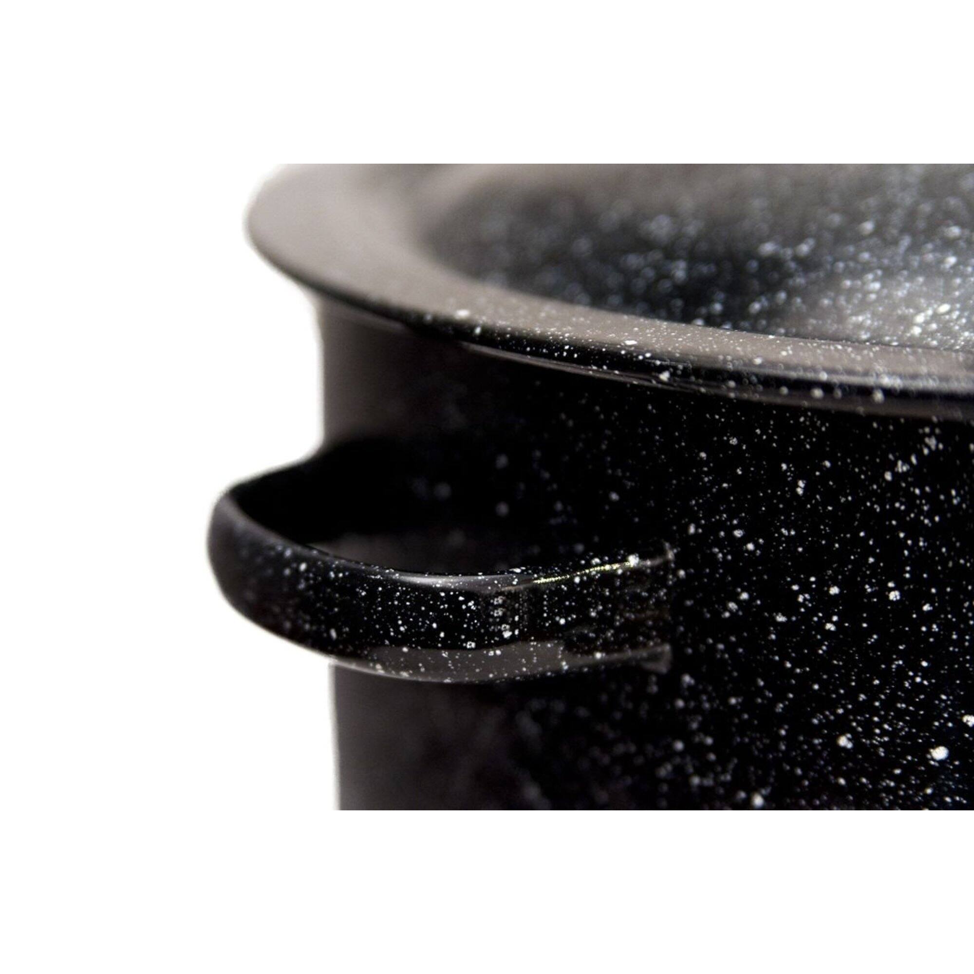 Angle. Granite Ware - Granite Ware Stock Pot, 12 Qt - Speckled Black - Speckled Black.