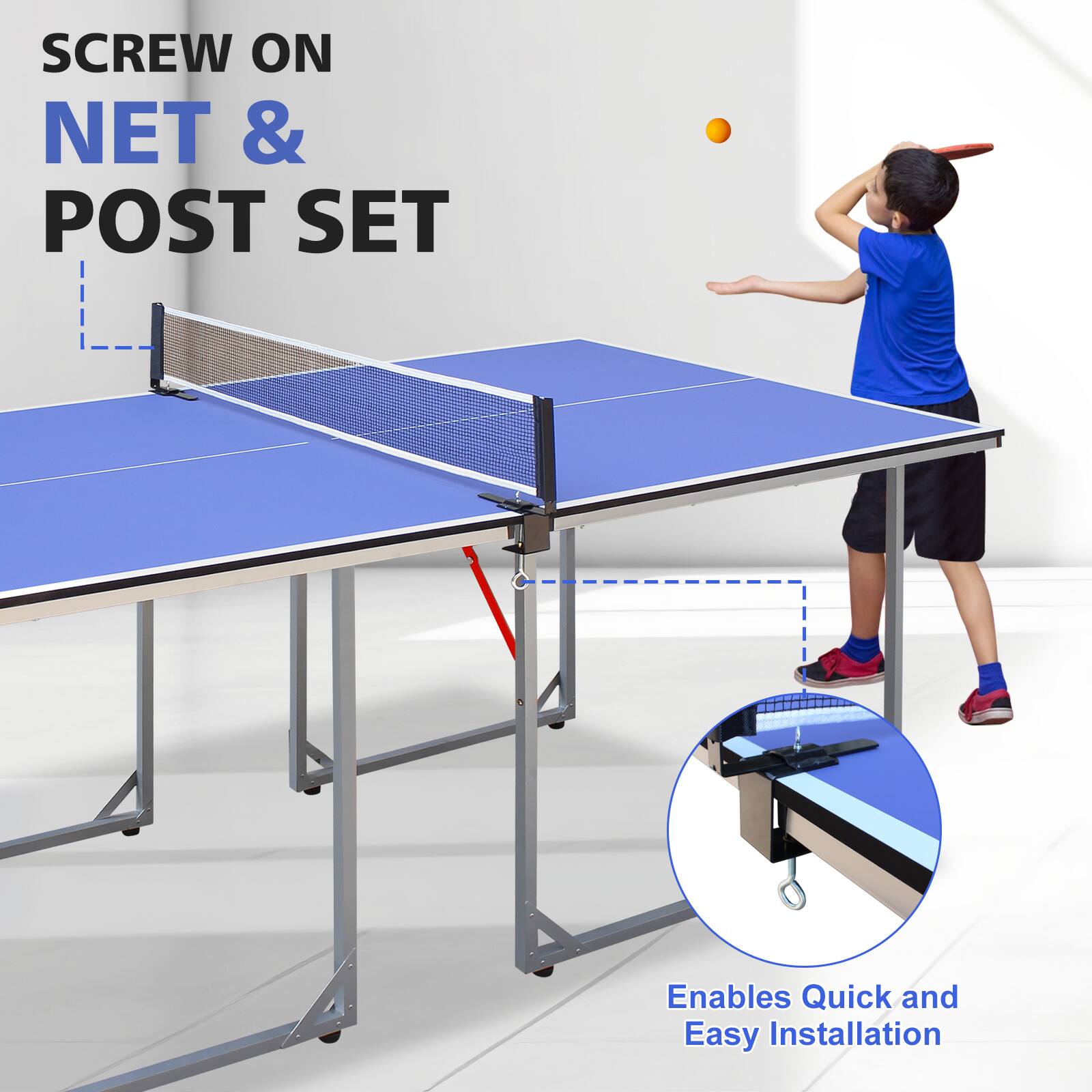 SCREW ON NET & POST SET  
Enables Quick and Easy Installation