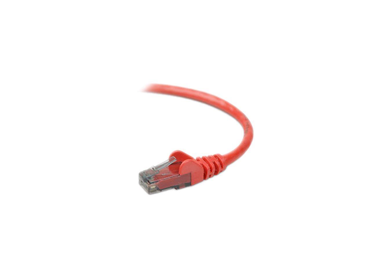 Front. Belkin - Belkin A3L980-01-RED-S 1 ft. Cat 6 Red Snagless Networking Cable.