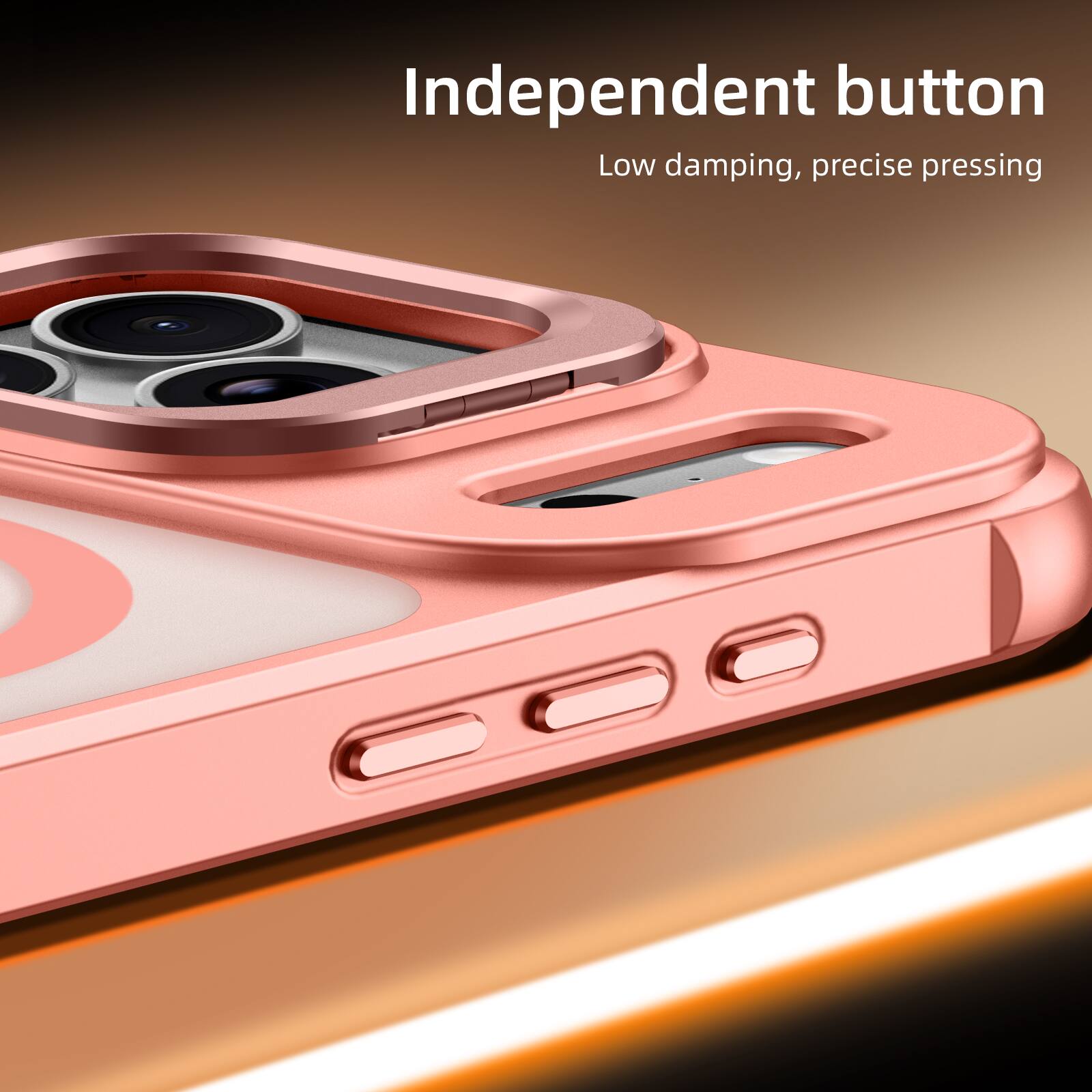 Independent button  
Low damping, precise pressing