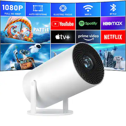 1080P FULL HD 1080P
AUTO KEYSTONE
ELECTRIC FOCUS
WIFI 6
BT 5.2
YouTube
Spotify
HBO MAX
tv+
prime video
NETFLIX
PATTIE
THE COLOR OF POSEIDON