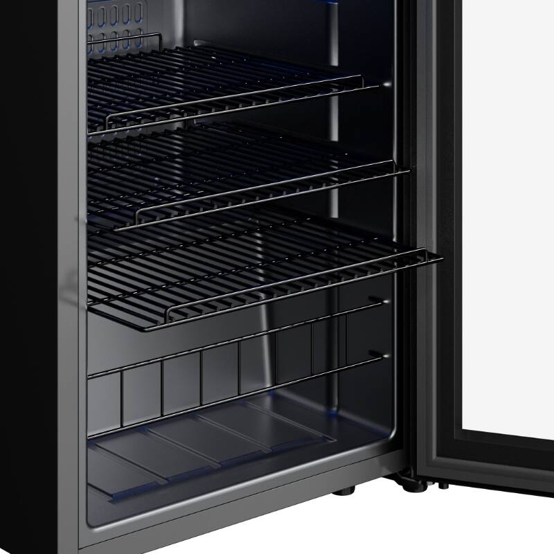 Alt View 3. Yeego - Yeego 130 Cans Beverage Refrigerator Cooler, 3.36 cu.ft. Freestanding Beverage Fridge with Glass Door for Home/Office - Black.