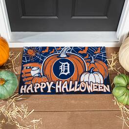 Evergreen Enterprises - Detroit Tigers 28" x 16" Happy Halloween Turf Door Mat - Multicolor