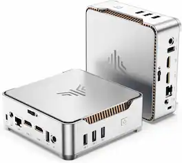 Kamrui - GK3Plus Mini PC - Ιntel N5030(bis zu 3,10 GHz, 4 C/ 4T) - 12GB LPDDR4 RAM 256GB SSD - WiFi5 BT4.2 Win11pro - Silver