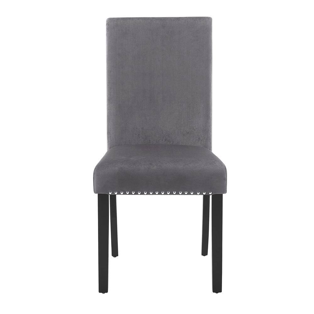 Alt View 2. New Classic Furniture - Celeste Gray Wood Upholstered Dining Chair (Set of 6) - Grey.