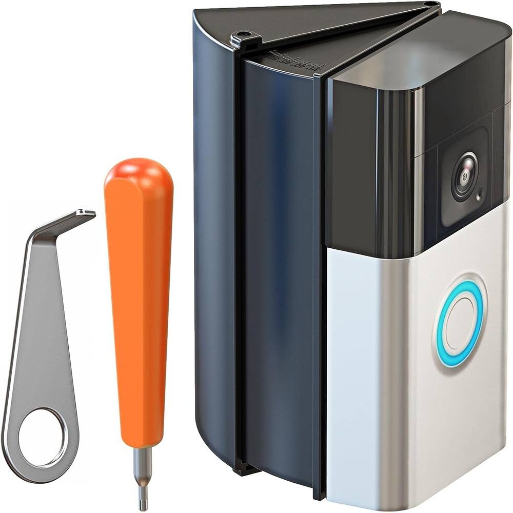 Schertz - Wider Viewing Range Doorbell Corner Door - Mount Wedge Kit - Black