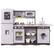 Front. Costway - Costway Kids Kitchen Playset with Realistic Lights & Sounds Ice Maker Stoves Sink Oven - Coffee.