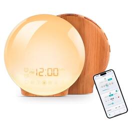 Dazzed Corner - Sunrise Alarm Clock for Heavy Sleepers, Wake Up Light - Wood