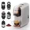HiBREW - H2B 5-in-1 Pods & Grounds Single-Serve Iced Coffee Maker-Compatible w/ 4 Coffee Capsule & Espresso Powder-K-cup/Espresso - White