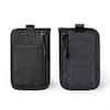 Front. ALPAKA - Stash Pouch with 2 Zipper Pockets, Card Slot, Stretch Back Panel, YKK AquaGuard Zipper, HUB Compatible - Black Axoflux 210D.