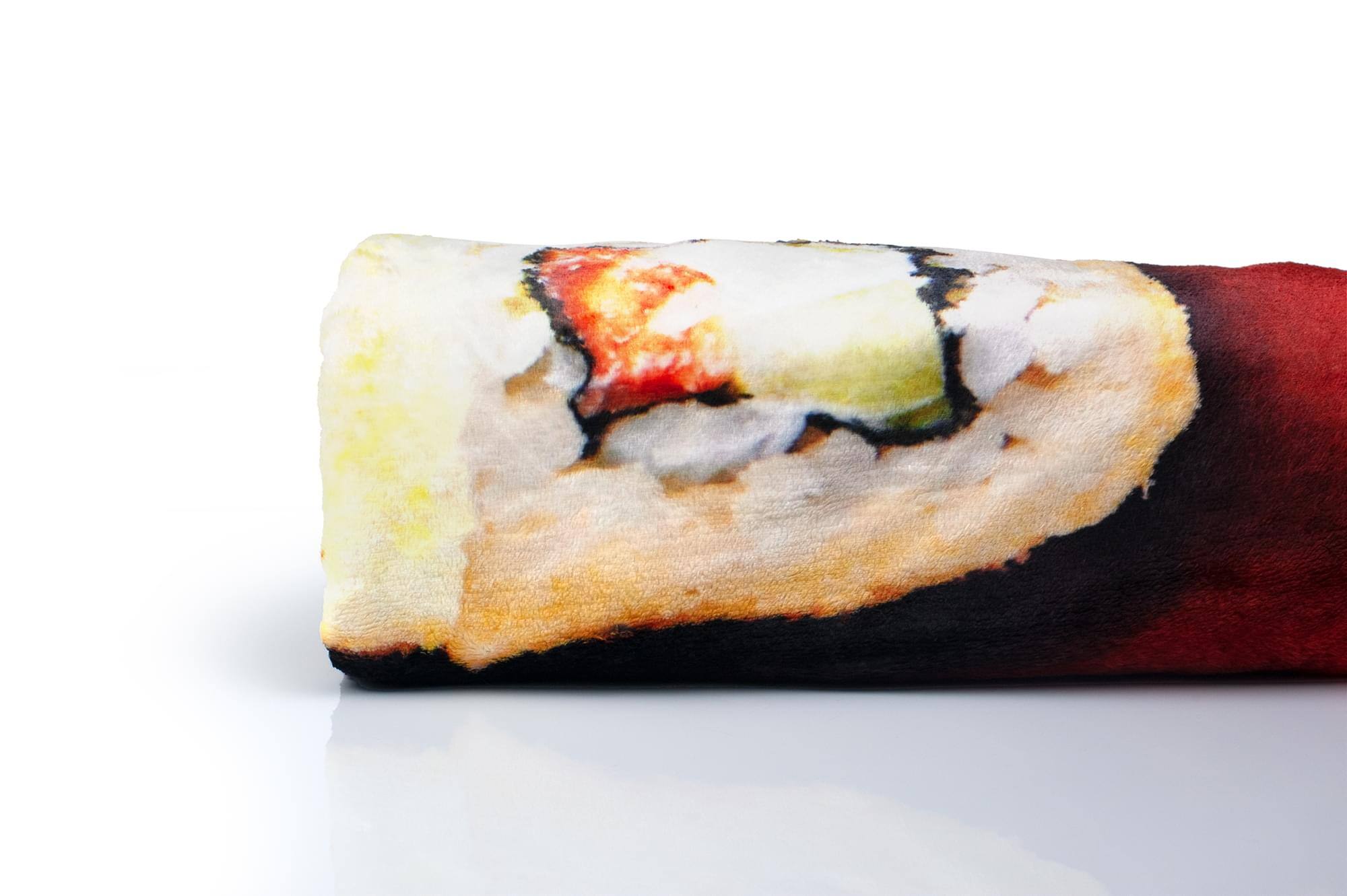 Alt View 10. Just Funky - Japanese Bento Box Large Fleece Throw Blanket | Food Blankets | 60 x 45 Inches - Red.