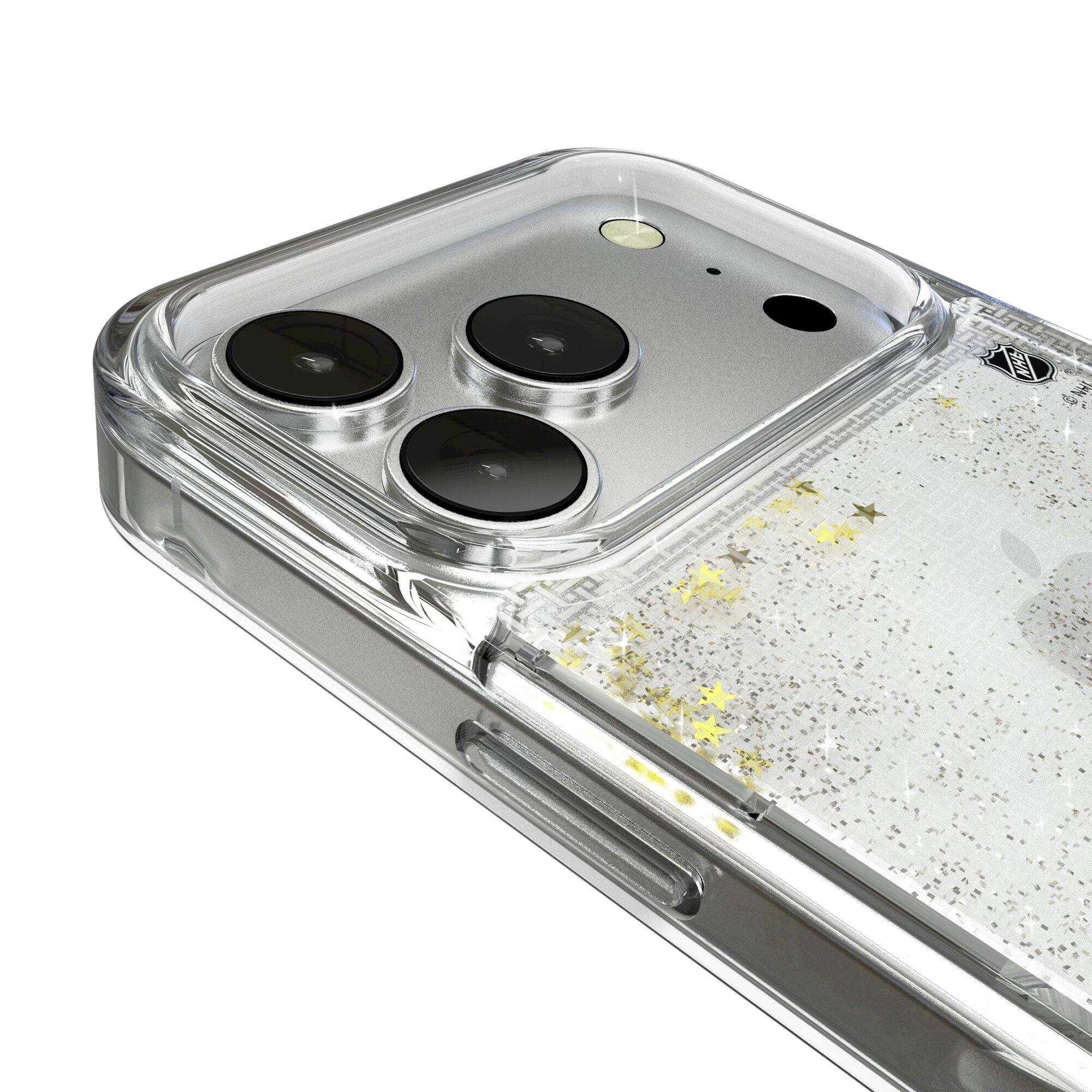 Alt View 2. Keyscaper - Detroit Red Wings Linen Logo iPhone Glitter Case - 13 Pro - Multicolor.