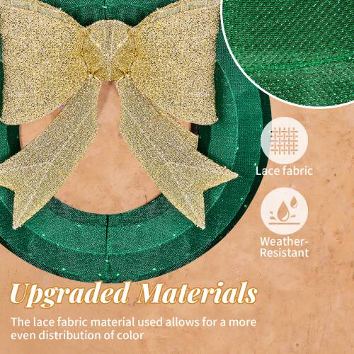 Lace fabric  
Weather-Resistant  

Upgraded Materials  
The lace fabric material used allows for a more even distribution of color