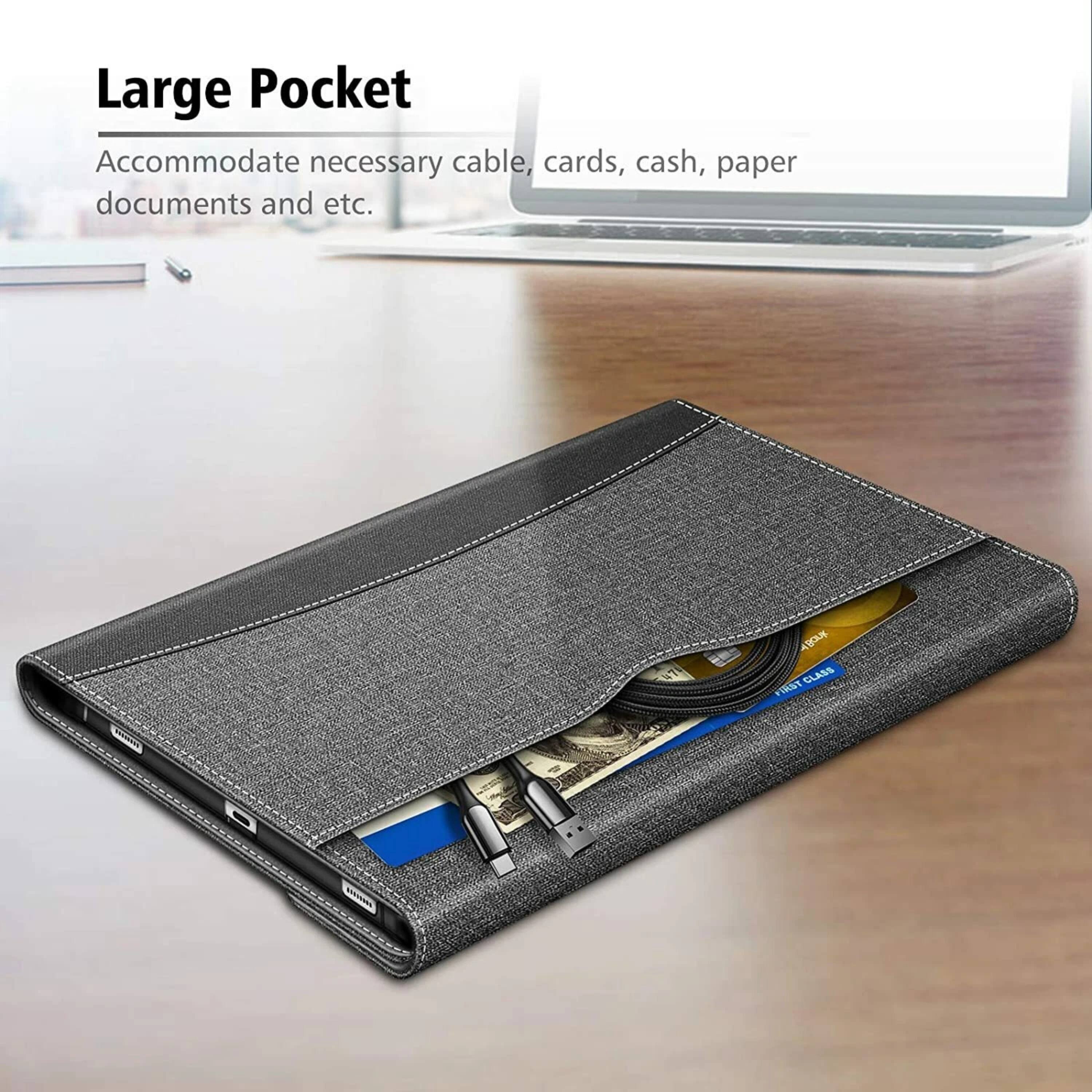 Large Pocket  
Accommodate necessary cable, cards, cash, paper documents and etc.