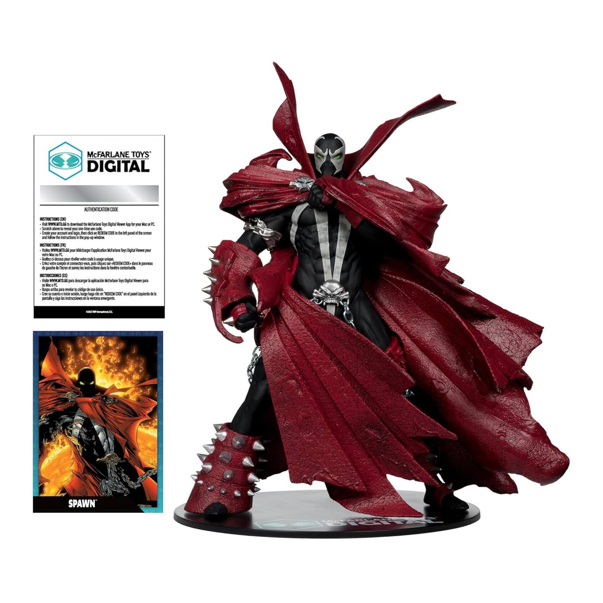 McFARLANE TOYS  
DIGITAL  

AUTHENTICATION CODE  

INSTRUCTIONS:  
1. Download the McFarlane Toys Digital Viewer App for your Mac or PC.  
2. Scan the code to reveal the one-time use code.  
3. Enter the code in the field on the app.  
4. Follow the instructions on the app.  

INSTRUCTIONS:  
1. Descargue la aplicación McFarlane Toys Digital Viewer para su Mac o PC.  
2. Escanee el código para revelar el código de uso único.  
3. Introduzca el código en el campo de la aplicación.  
4. Siga las instrucciones en la aplicación.  

INSTRUCTIONS:  
1. Téléchargez l'application McFarlane Toys Digital Viewer pour votre Mac ou PC.  
2. Scannez le code pour révéler le code d'utilisation unique.  
3. Entrez le code dans le champ de l'application.  
4. Suivez les instructions de l'application.  

INSTRUCTIONS:  
1. Scarica l'applicazione McFarlane Toys Digital Viewer per il tuo Mac o PC.  
2. Scansiona il codice per rivelare il codice di