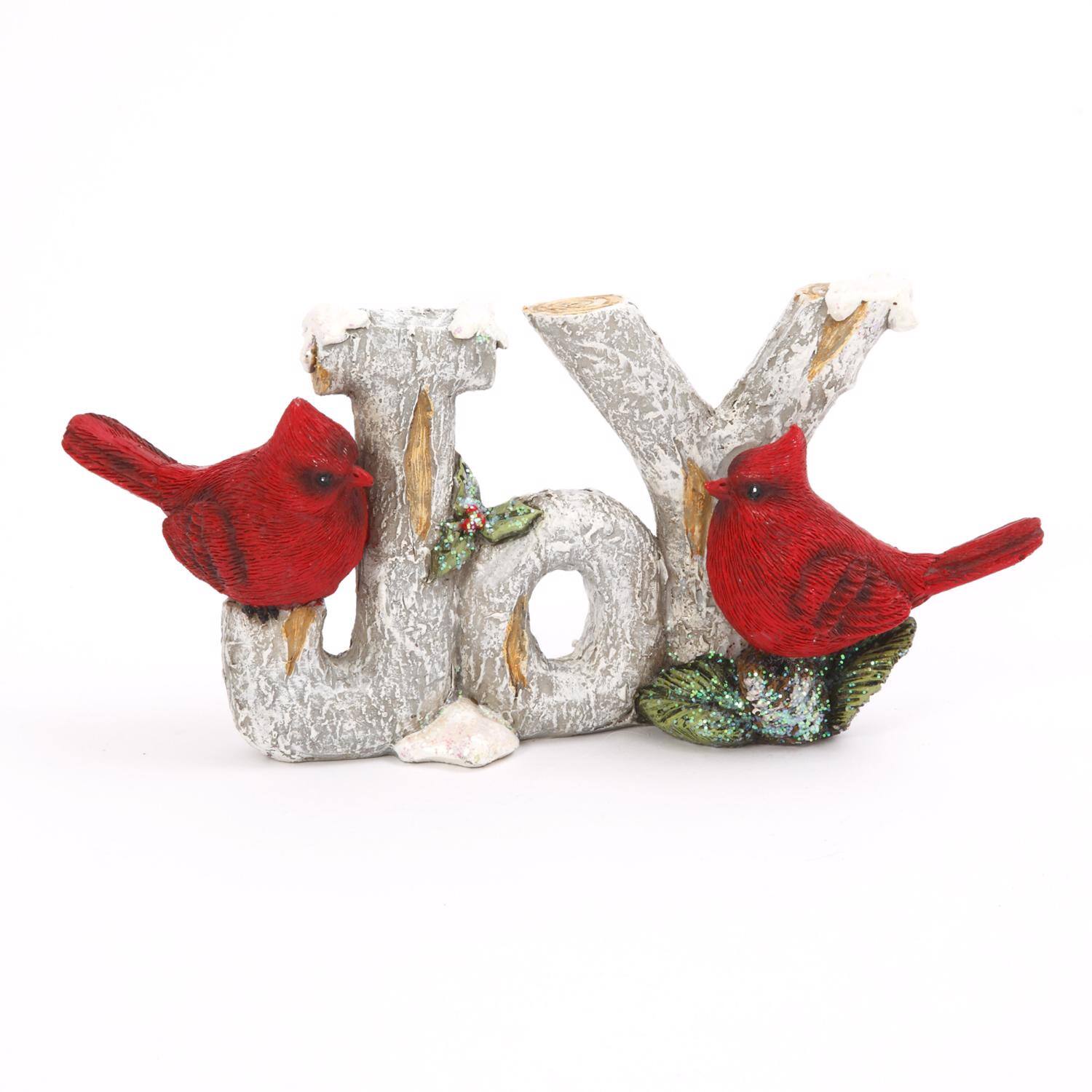 Front. The Gerson Companies - Gerson Multicolored Joy with Cardinals Sign (Case of 24) - Multicolored.