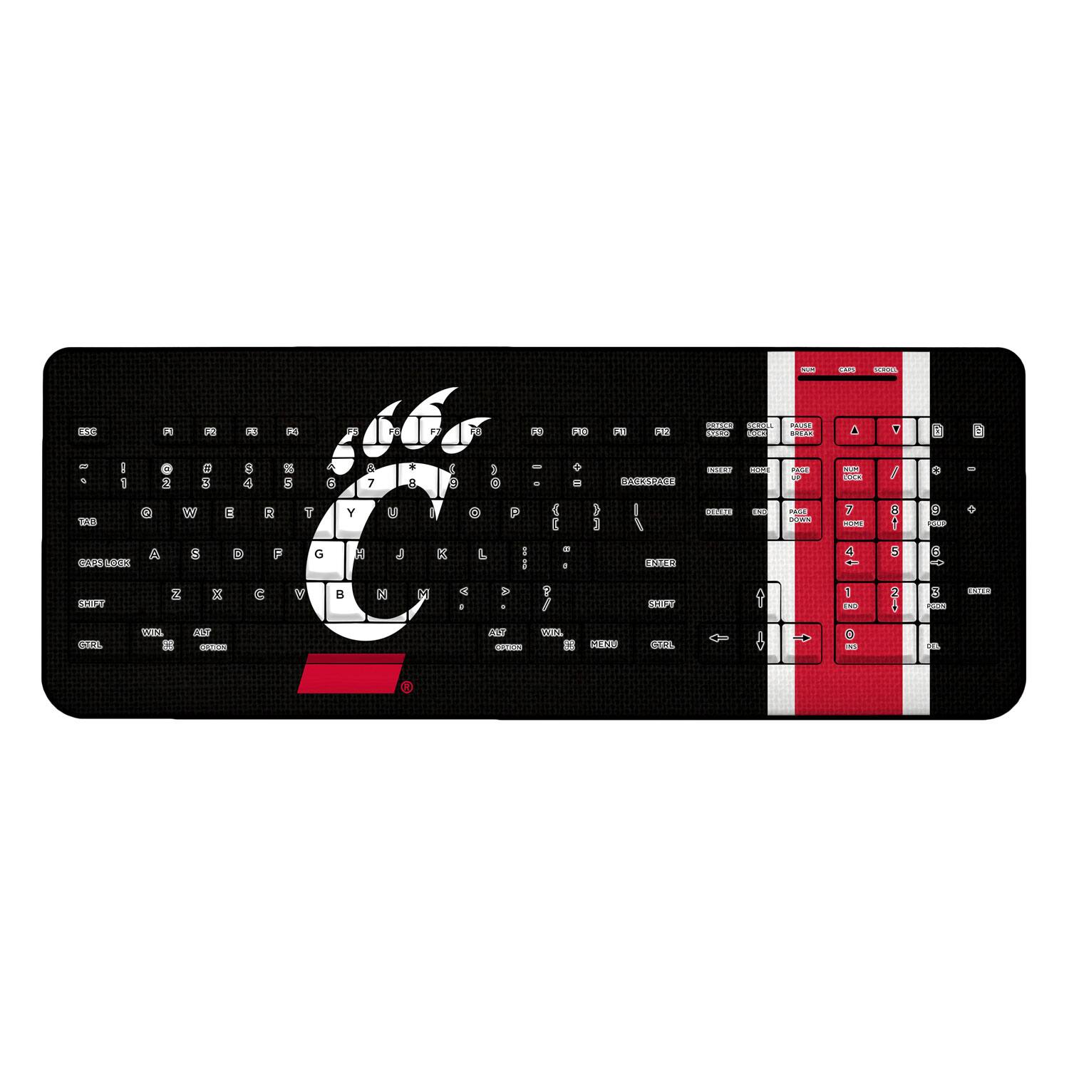 Keyscaper - Cincinnati Bearcats Wireless USB Keyboard - Multicolor