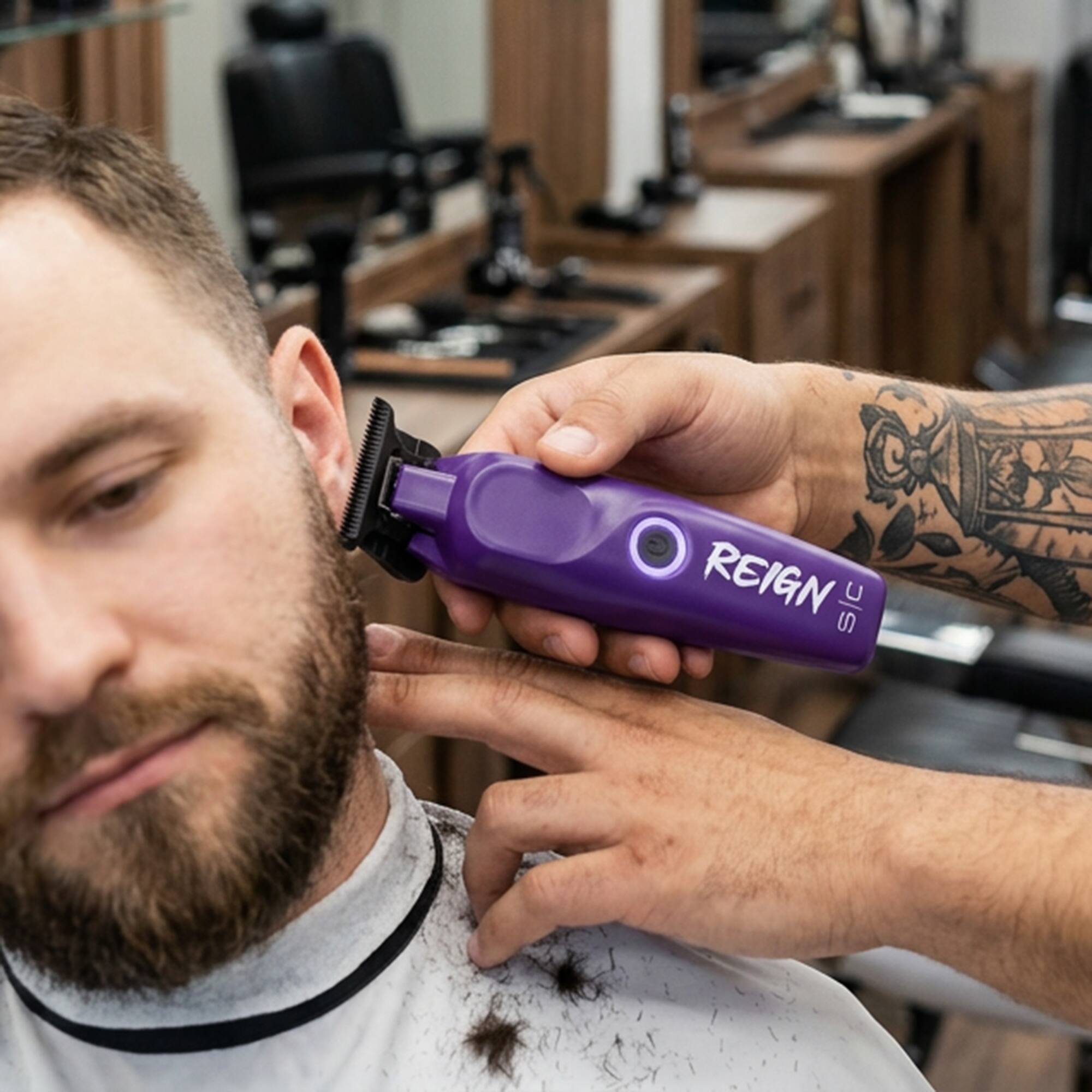 Alt View 3. StyleCraft - Reign Professional Hair Trimmer featuring EON Digital Brushless Motor - Purple.