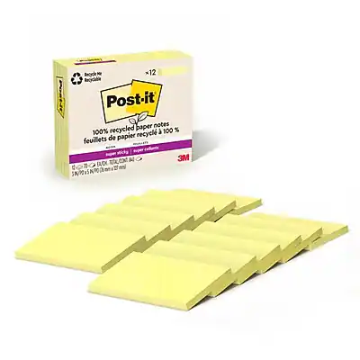 Bicycle M x12 Recyclable Post-it paper notes
100% recycled paper notes
100% feuillets de papier recyclé
70 TOTAL CON ELOX
3M