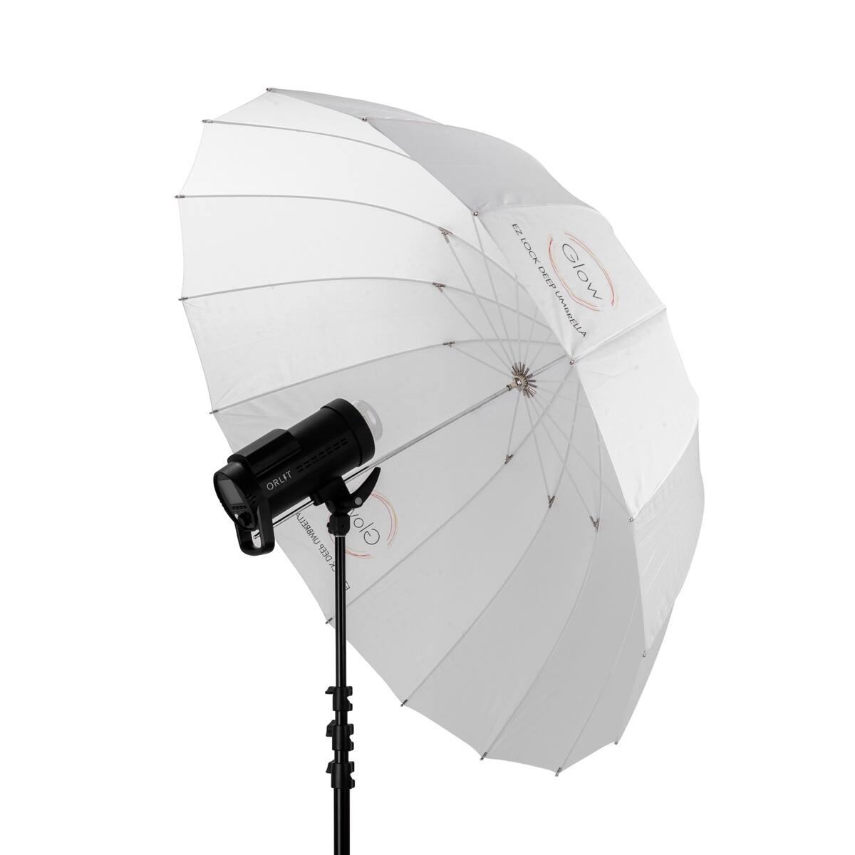 Glow Easy Lock Large Deep Translucent Fiberglass Umbrella (51