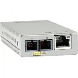 Allied Telesis - MMC200/SC Transceiver/Media Converter - 1 x Network (RJ-45) - 1 x SC Ports - Multi-mode - 1310 nm Fiber - White