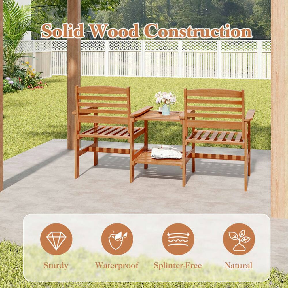 Solid Wood Construction

- Sturdy
- Waterproof
- Splinter-Free
- Natural