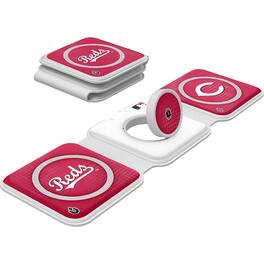 Keyscaper - Cincinnati Reds 3-in-1 Foldable Charger - White