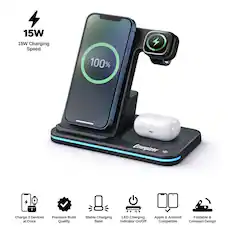 15W Charging Speed
100%
Energizer
Charge 3 Devices at Once
Premium Build Quality
Stable Charging Base
LED Charging Indicator On/Off
Apple & Android Compatible
Foldable & Compact Design