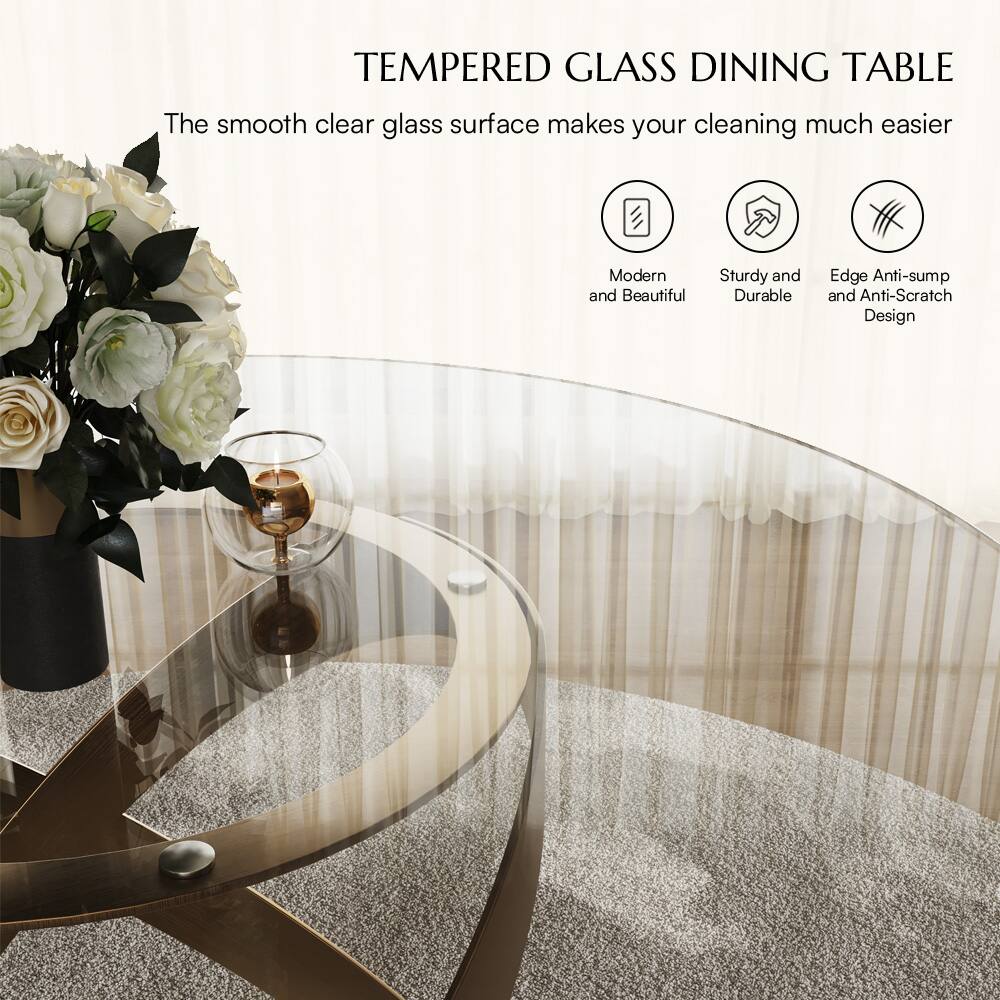 TEMPERED GLASS DINING TABLE

The smooth clear glass surface makes your cleaning much easier

- Modern and Beautiful
- Sturdy and Durable
- Edge Anti-sump and Anti-Scratch Design