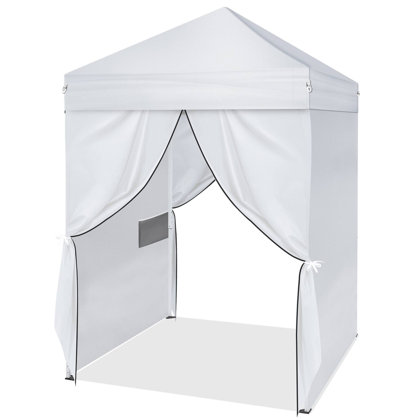 Angle. Winado - 5x5ft Pop Up Canopy Tent, Outdoor Instant Shelter Folding Canopy with Carry Bag and 2pcs Sidewalls for Commercial Events - G57001173.