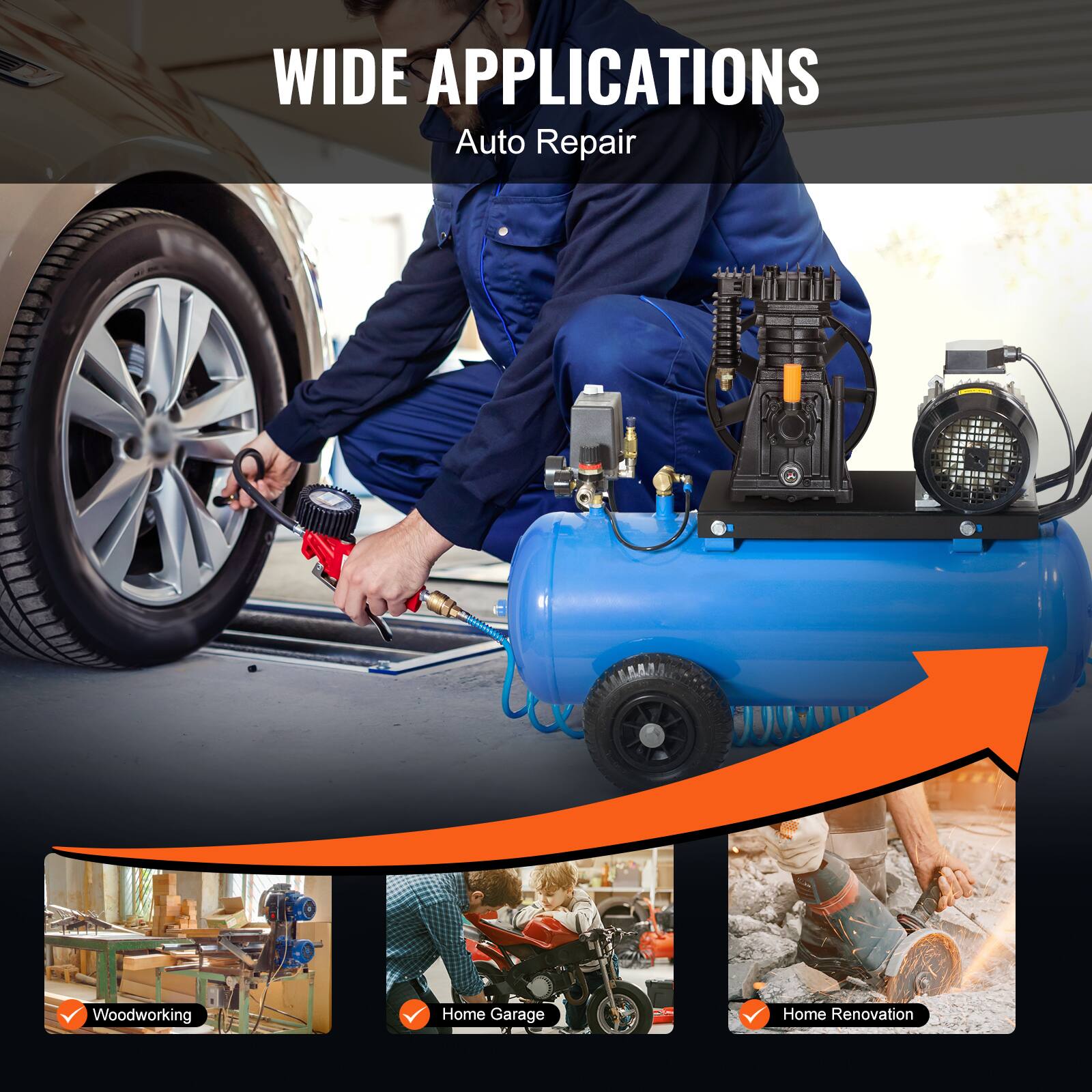 WIDE APPLICATIONS  
Auto Repair  
Woodworking  
Home Garage  
Home Renovation