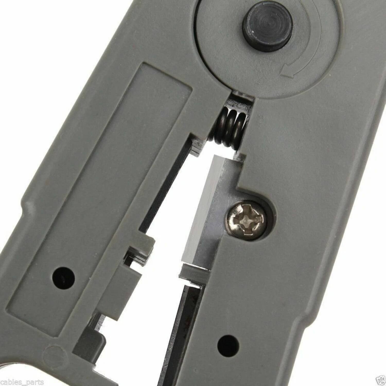 Left. Stock Preferred - RJ11 RJ45 CAT5 Cable Wire Cutter Stripper Punch Down Network Tool - White.