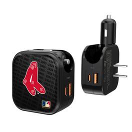 Keyscaper - Boston Red Sox Team Dual Port USB Car & Home Charger - Multicolor