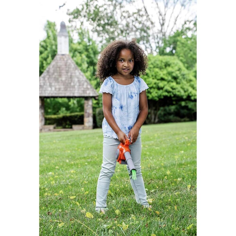 Alt View 4. Husqvarna - 125B Plastic Toy Leaf Blower with Light-Up Engine for Ages 3 and Up - Orange/Gray.