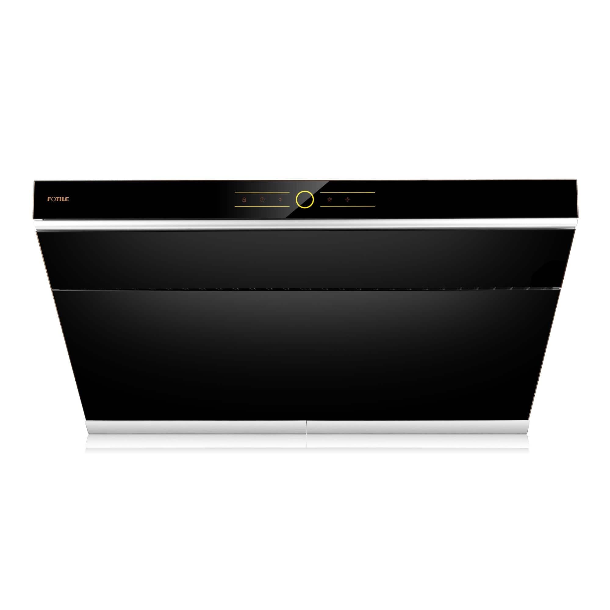 Front. FOTILE - FOTILE 36" 850CFM Under Cabinet|Wall Mount Range Hood in Black Tempered Glass - Black.