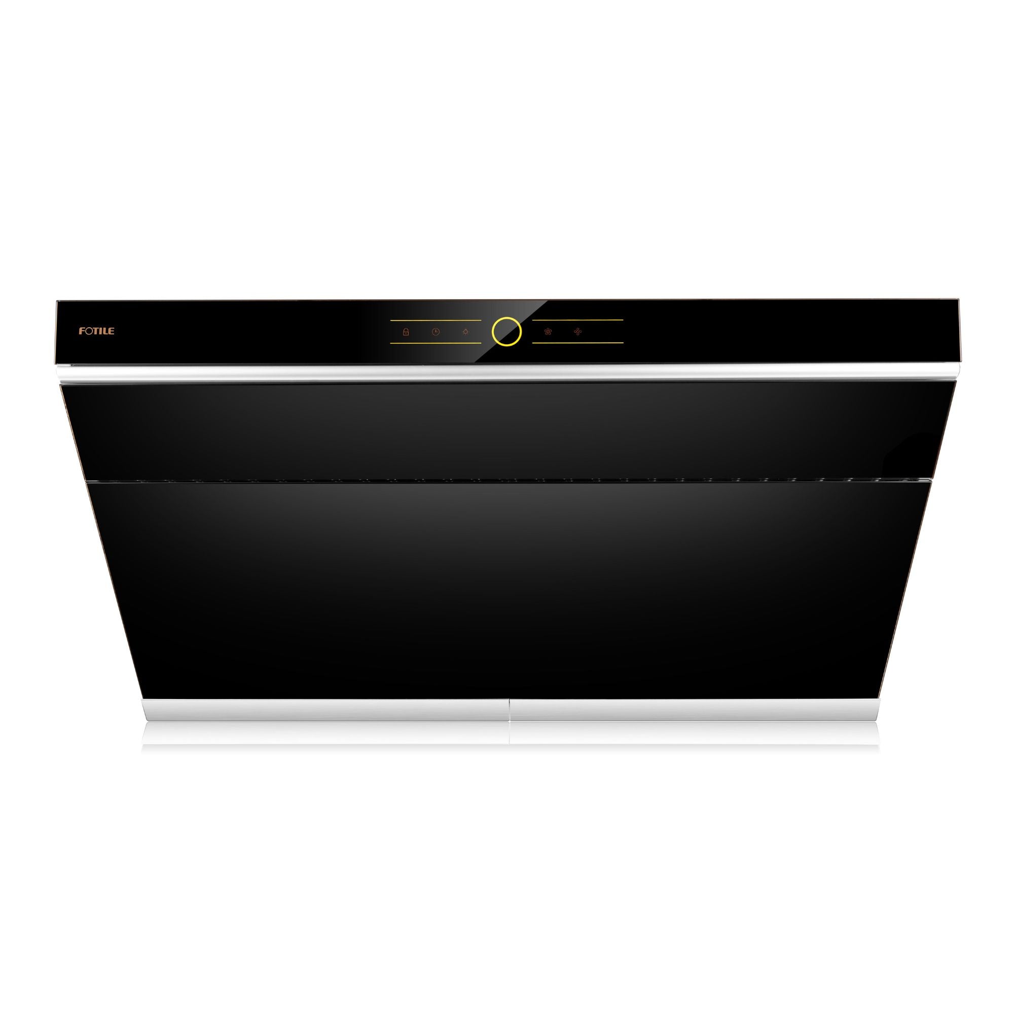 Front. FOTILE - FOTILE 36" 850CFM Under Cabinet|Wall Mount Range Hood in Black Tempered Glass - Black.