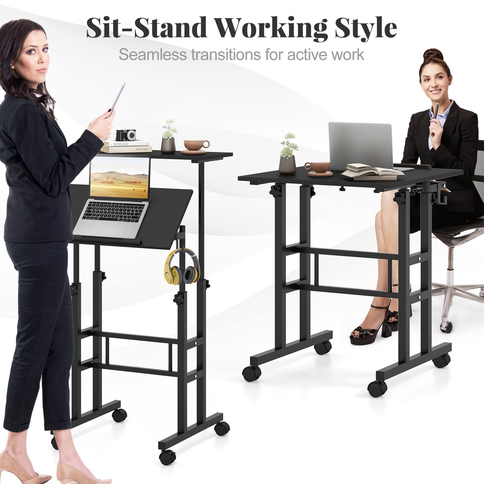 Sit-Stand Working Style  
Seamless transitions for active work