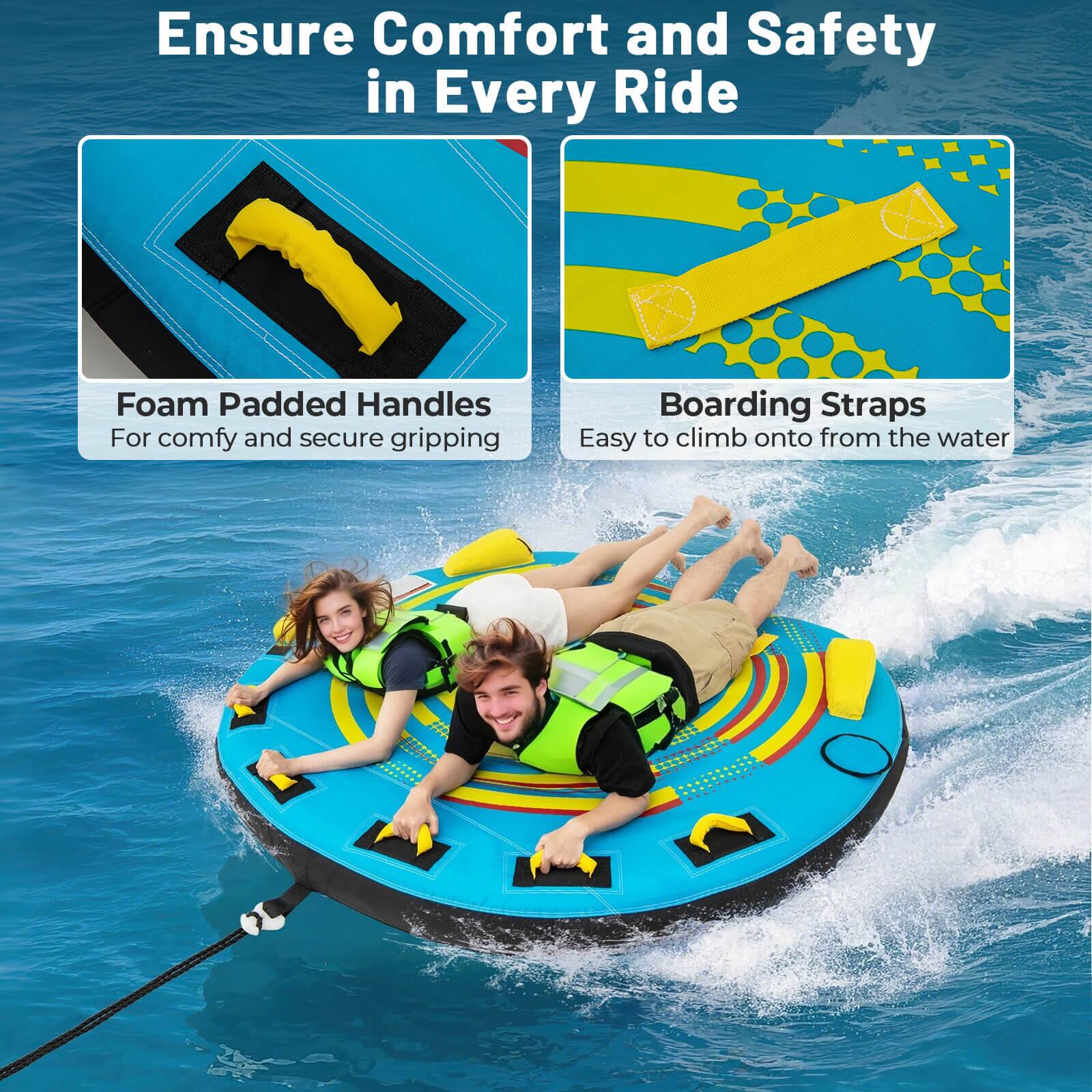 Ensure Comfort and Safety in Every Ride

Foam Padded Handles
For comfy and secure gripping

Boarding Straps
Easy to climb onto from the water