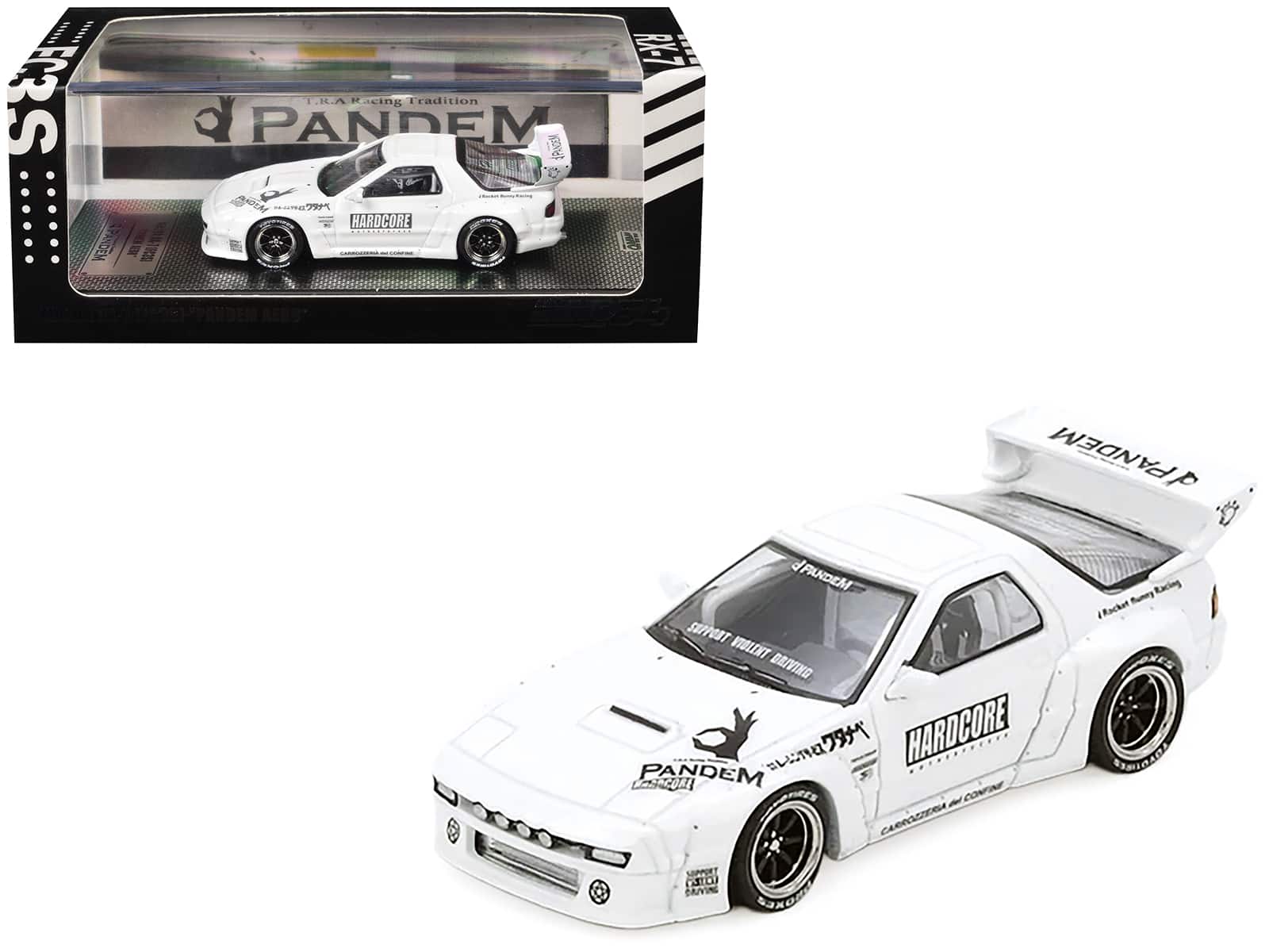 "Mazda RX7 (FC3S) ""Pandem Aero"" Widebody Kit White with Graphics 1/64 Diecast Model Car by Inno Models" price history on PriceWatchPro