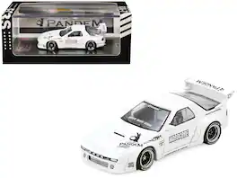 Mazda RX7 (FC3S) "Pandem Aero" Widebody Kit White with Graphics 1/64 Diecast Model Car by Inno Models