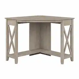 Bush Furniture - 34"W Small Corner Desk(KWD134WG-03) - Washed Gray